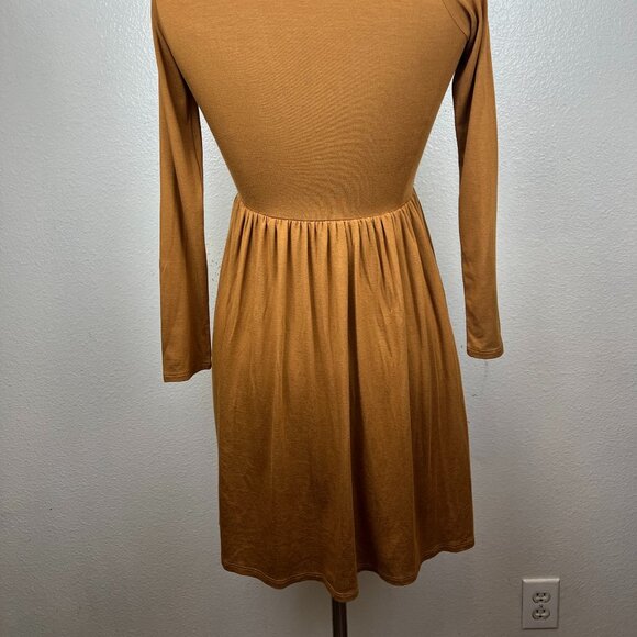 NWT RACHEL PALLY Lianne Mustard Cut Out Keyhole Long Sleeve Dress Size XS - Picture 6 of 10